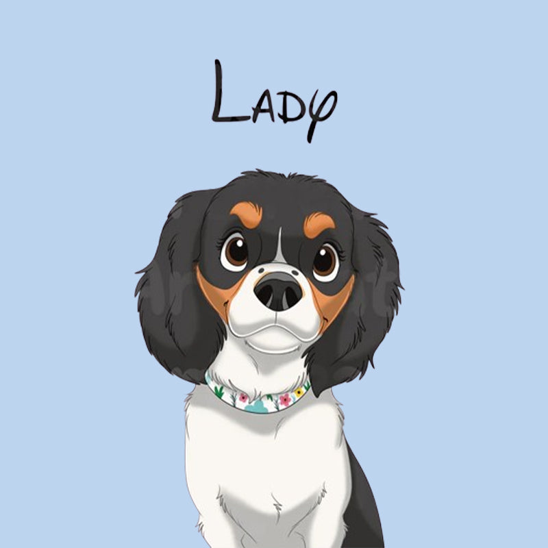 Custom Hand-Drawn Cartoon Pet Portrait