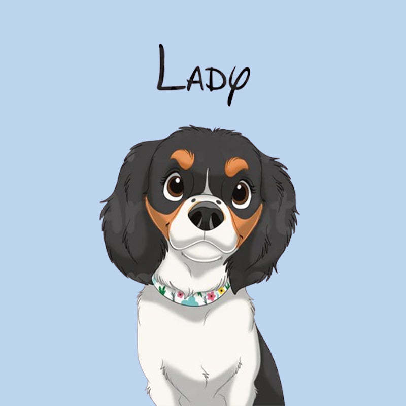 Custom Hand-Drawn Cartoon Pet Portrait