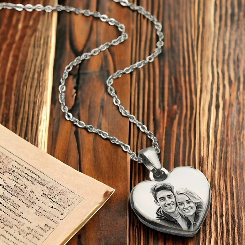 Custom Engraved Photo Pendant