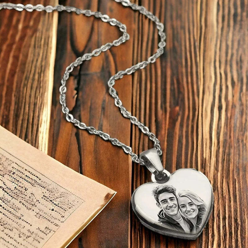 Custom Engraved Photo Pendant