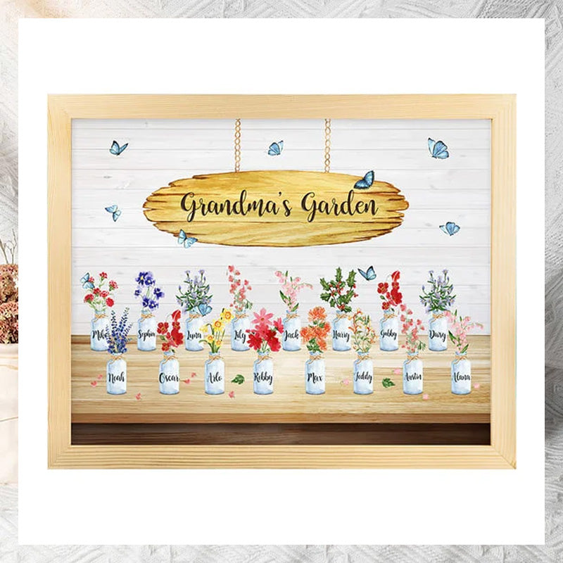 Personalized Family Birth Flower Frame