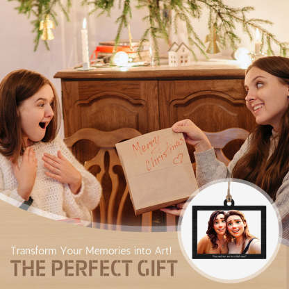 Personalized 3D Cartoon Style Photo Wooden Pendant