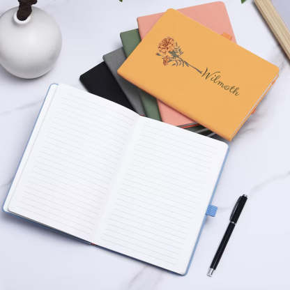 Personalized Birth Flower Notebook