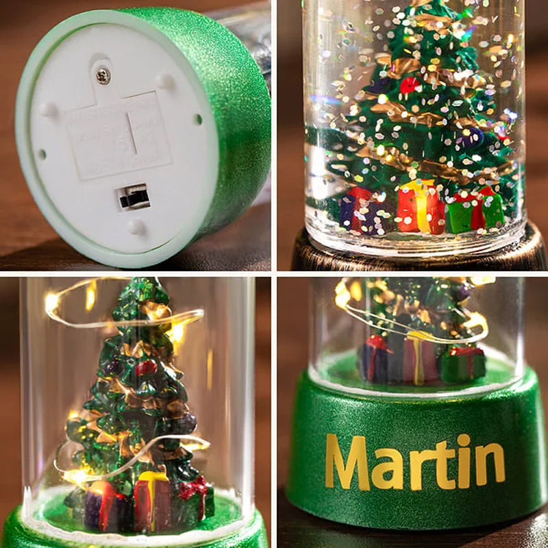 Personalized Snowman Santa Claus Flameless LED Candle Light