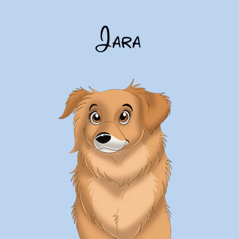 Custom Hand-Drawn Cartoon Pet Portrait