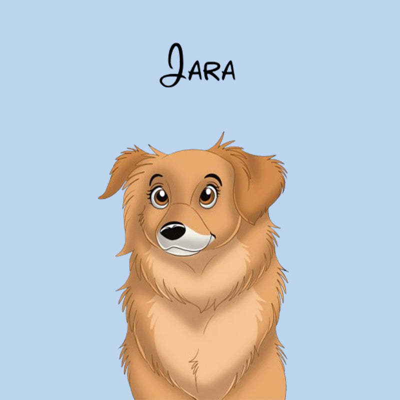 Custom Hand-Drawn Cartoon Pet Portrait