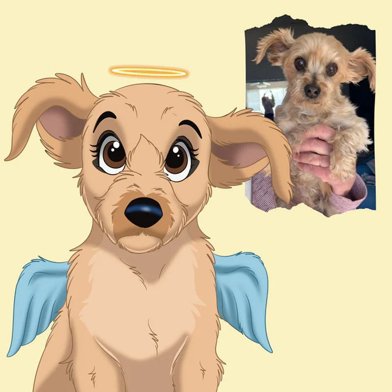 Custom Hand-Drawn Cartoon Pet Portrait