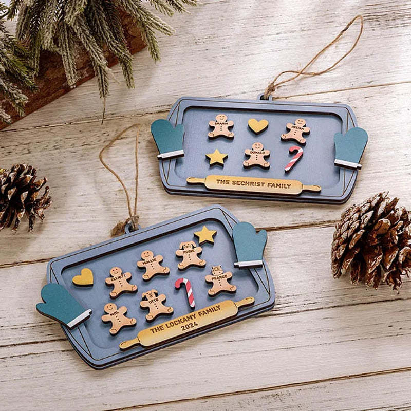 Personalized Gingerbread Man Family Ornament