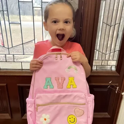 Gift for Kids Personalized Kids Back to School Backpack with Patches