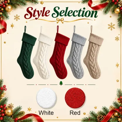 Personalized Christmas Xmas Embroidered Family Name Stockings, Knit Family Christmas Stockings, Holiday Stockings Gifts