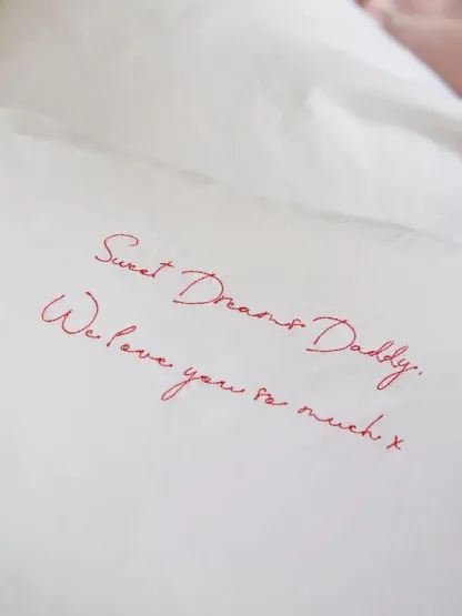 Personalized Love Note Pillowcase – Your Love Message, Beside Them Every Night