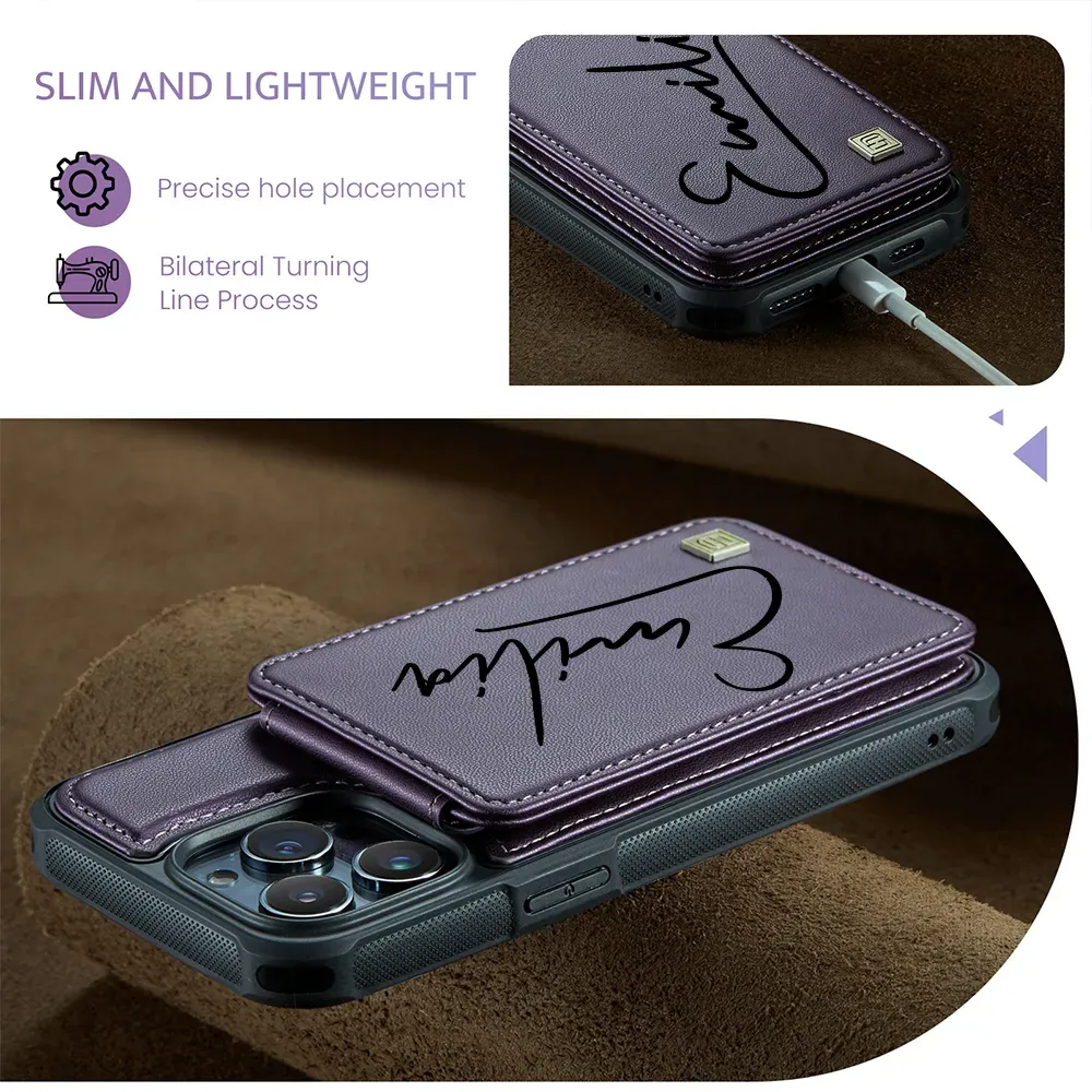 Personalised Monogram Card Holder Wallet Phone Case