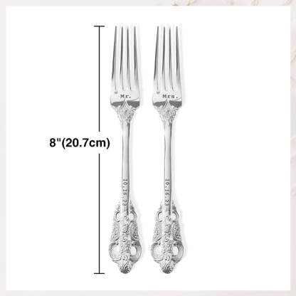 Personalized Wedding Forks - Wedding Anniversary Gift, Engagement Gift