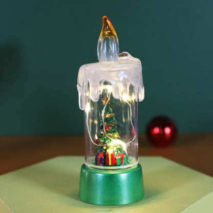 Personalized Snowman Santa Claus Flameless LED Candle Light