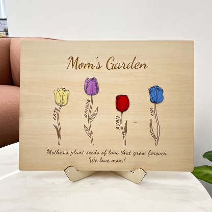 Personalised Wooden Tulip Decoration