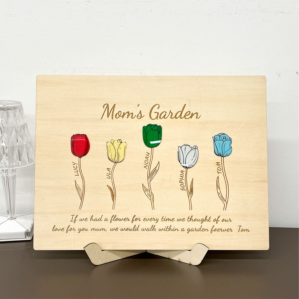 Personalised Wooden Tulip Decoration