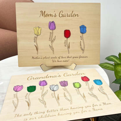 Personalised Wooden Tulip Decoration