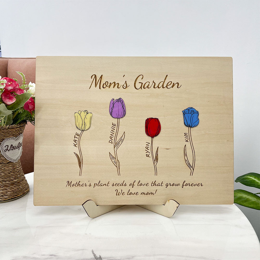 Personalised Wooden Tulip Decoration