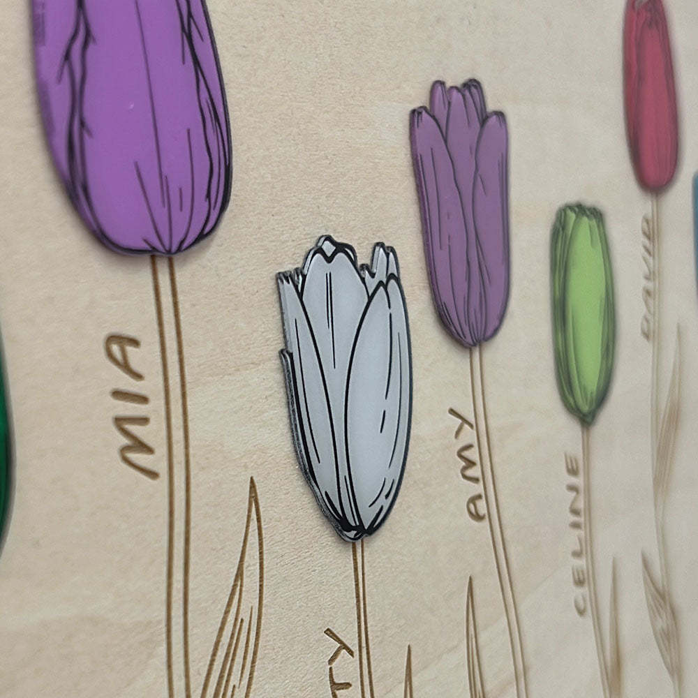 Personalised Wooden Tulip Decoration