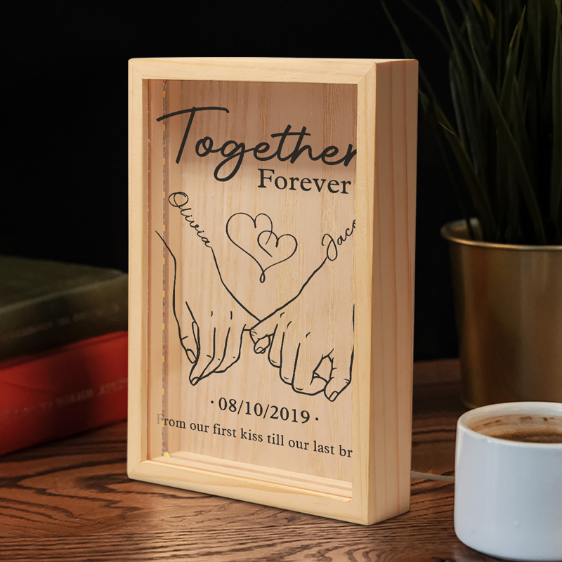 Personalized Couple Holding Hands Photo Frame