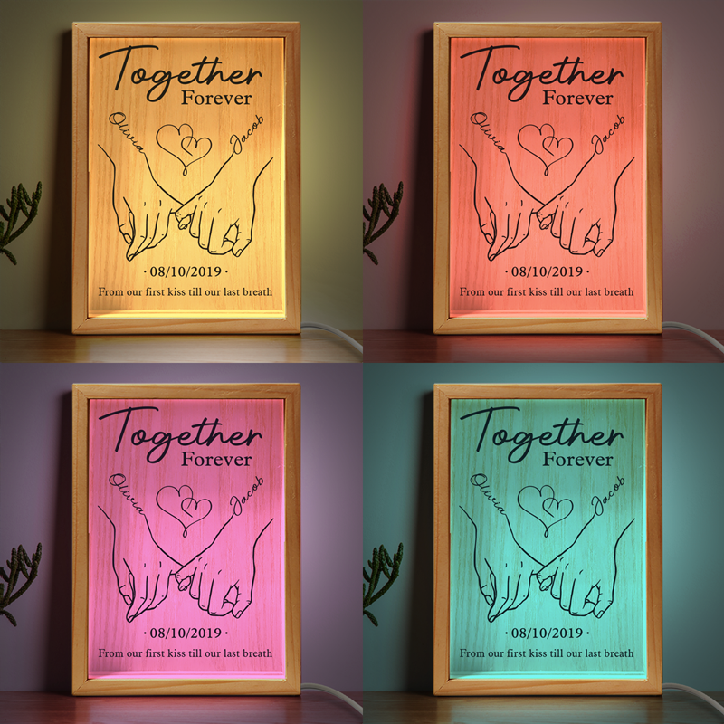 Personalized Couple Holding Hands Photo Frame