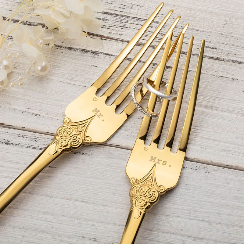 Personalized Wedding Forks - Wedding Anniversary Gift, Engagement Gift