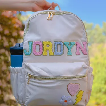 Gift for Kids Personalized Kids Back to School Backpack with Patches