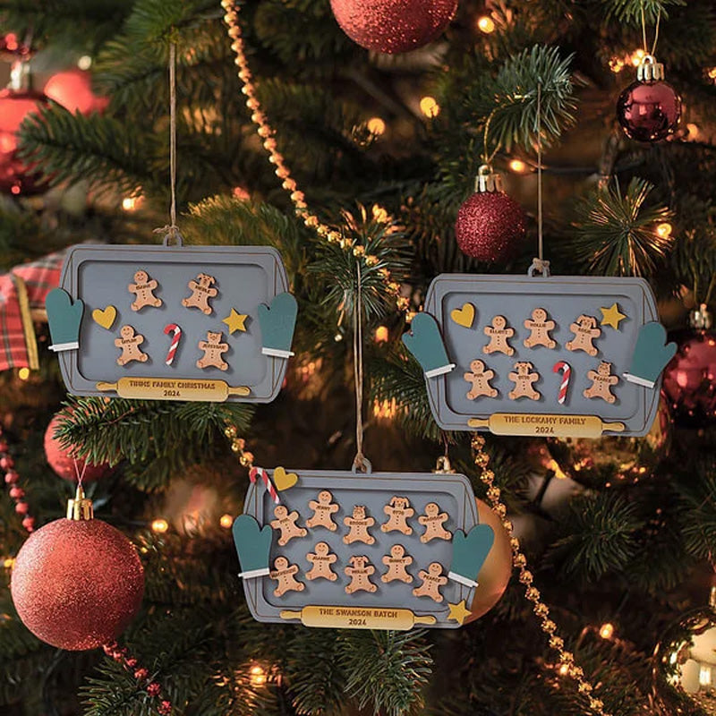 Personalized Gingerbread Man Family Ornament