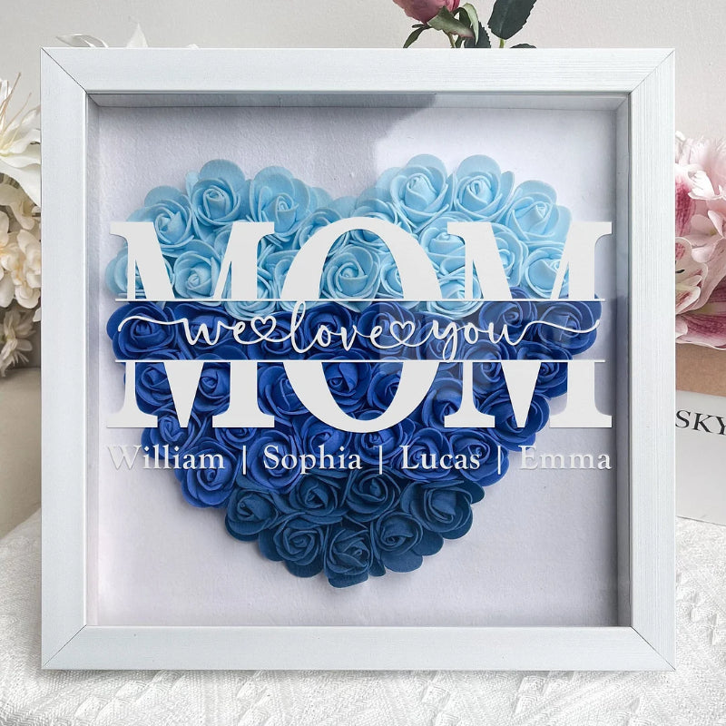 Custom Rose Flower Frame Box Gift with     EngravedNameGiftforMom/Mother'sDay