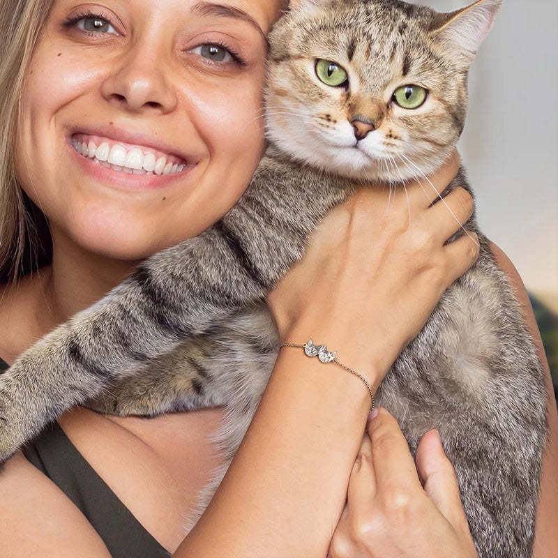 Custom Engraved Pet Portrait Bracelet with Name