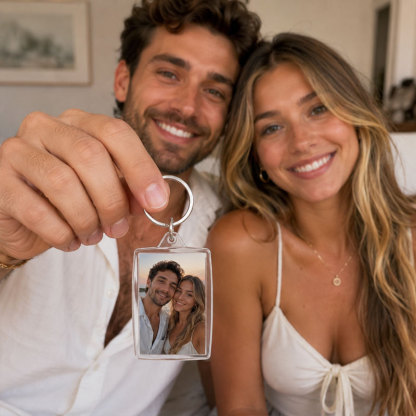 Personalized Picture Keyring for Couples