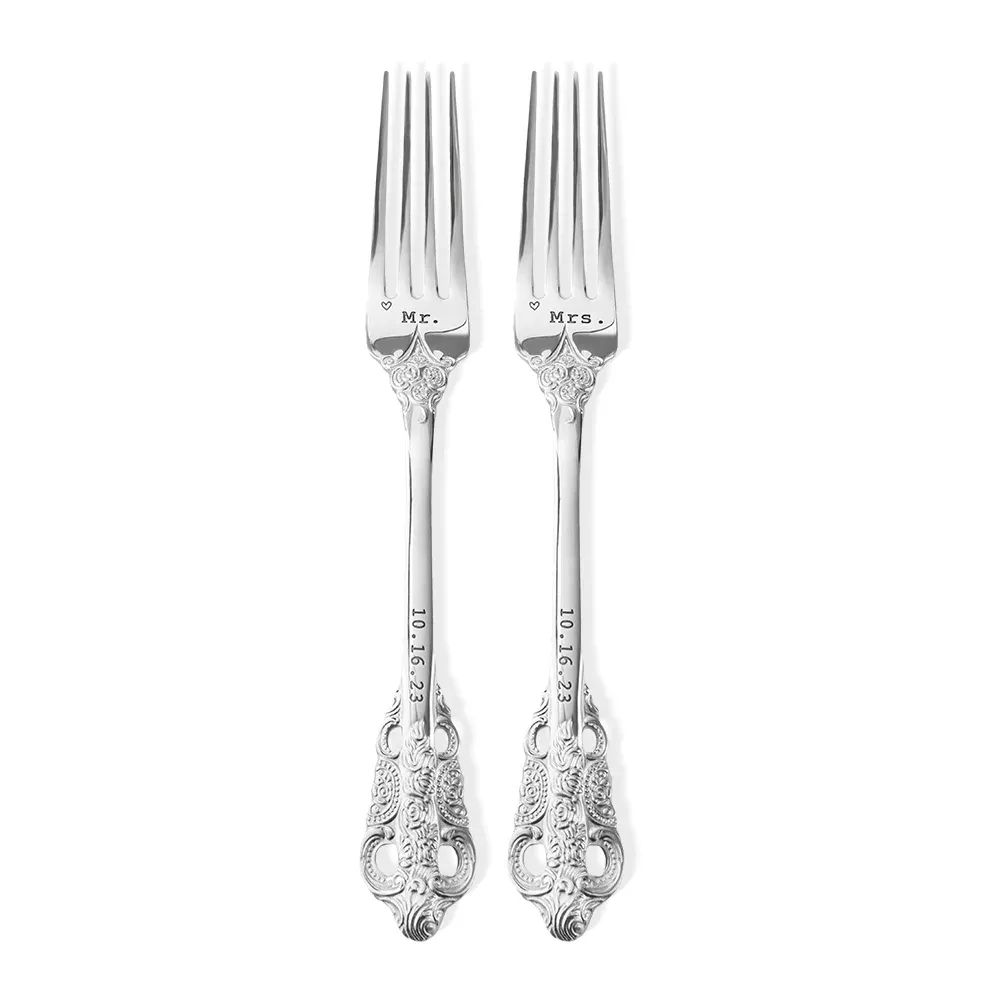 Personalized Wedding Forks - Wedding Anniversary Gift, Engagement Gift