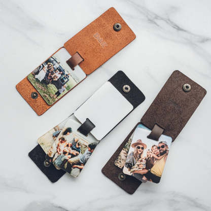 Personalized Photo Keychain - Man Accessory Leather Keychain