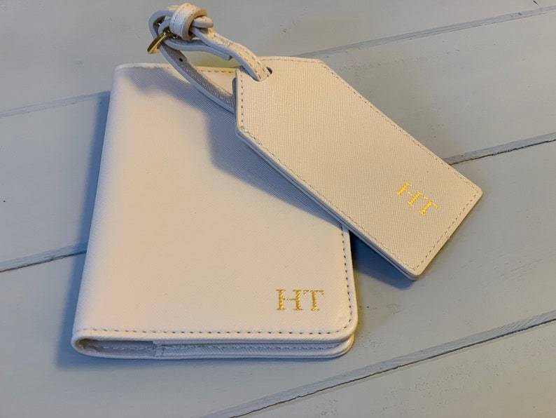 Personalised Passport Holder and Luggage Tag Travel Set