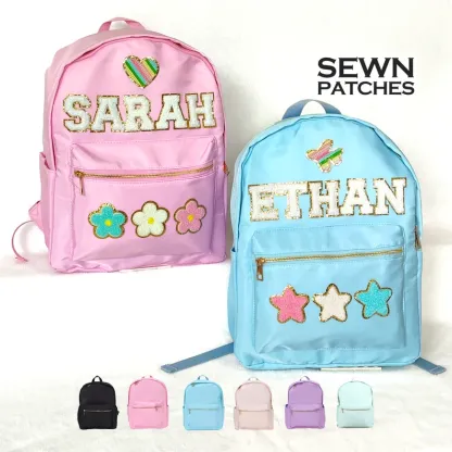 Gift for Kids Personalized Kids Back to School Backpack with Patches
