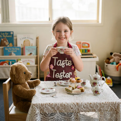 Personalized Parent & Child Aprons – Custom Raised Name Matching Baking Set for Parent & Child