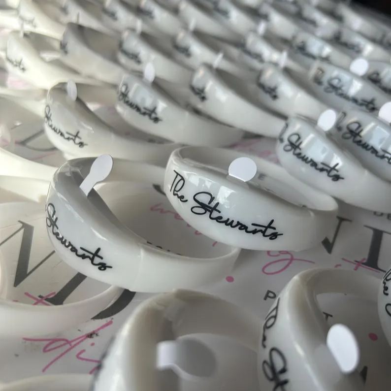 Custom Light-Up Wedding Wristbands – Personalized Glow Bracelets for Bride, Groom & Guests