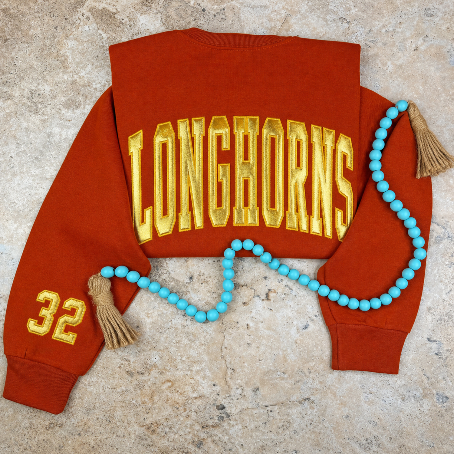 Custom Metallic Puff Team Name Sweatshirt, Personalized Game Day Crewneck