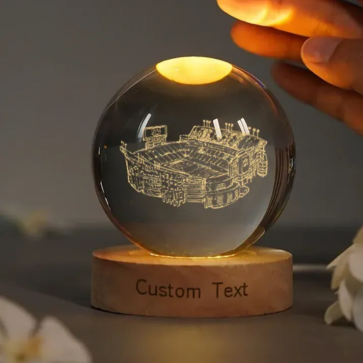 Custom Stadium 3D Spherical Crystal Ball Lamp