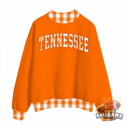 Custom Tennessee Patchwork Fabric College Team Embroidered Mockneck