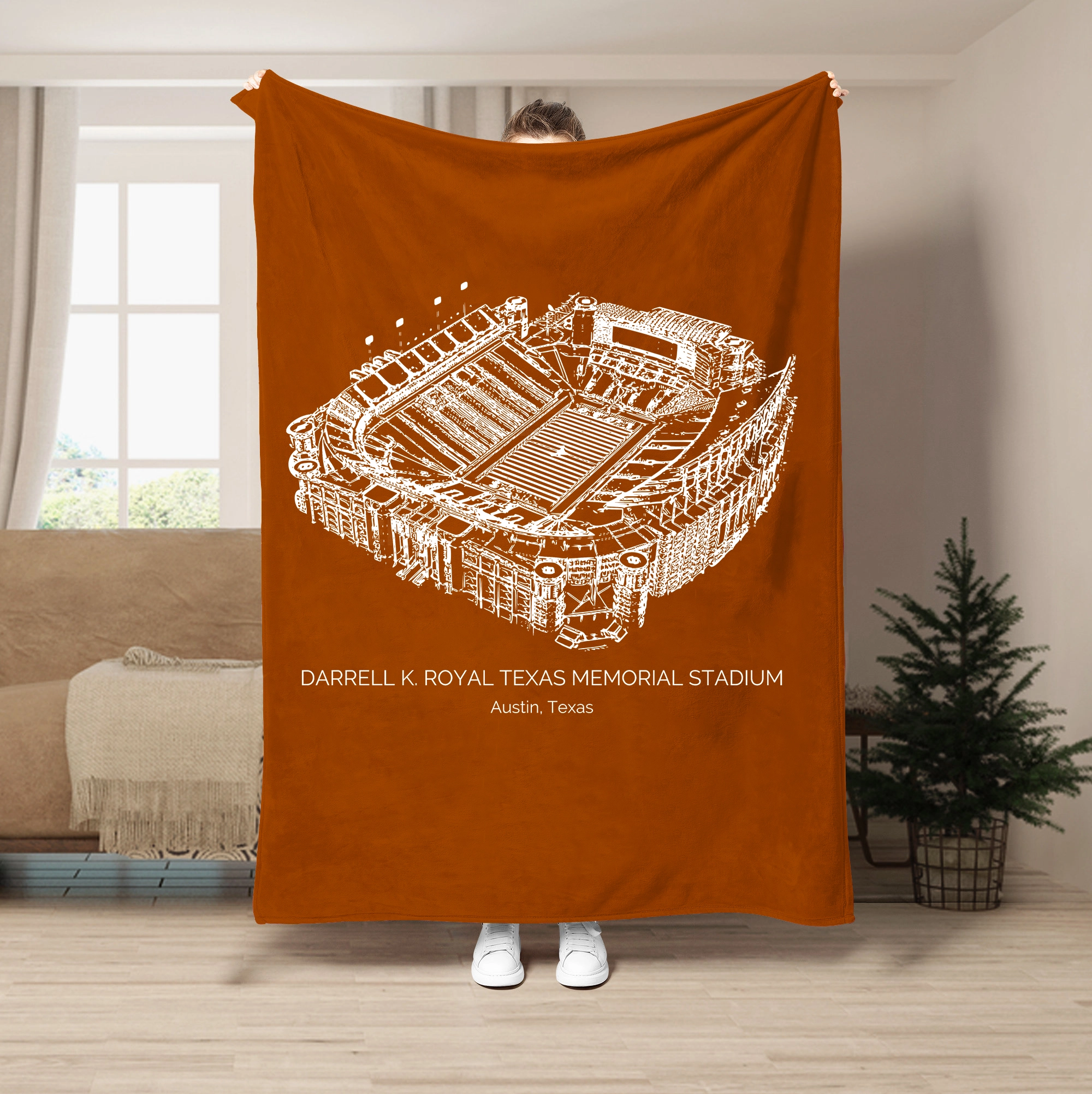 Darrell K Royal–Texas Memorial Stadium - College Football Blanket