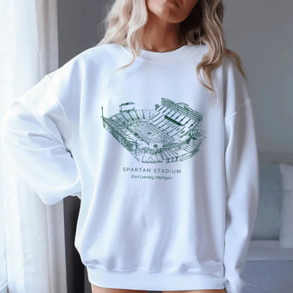 Michigan State Stadium Unisex Crewneck Sweatshirt
