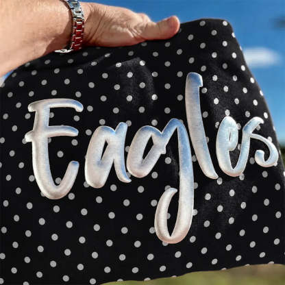 Custom 3D Puff Print Team Polka Dot Sweatshirt | Gifts for Sports Mom | Game Day Wear