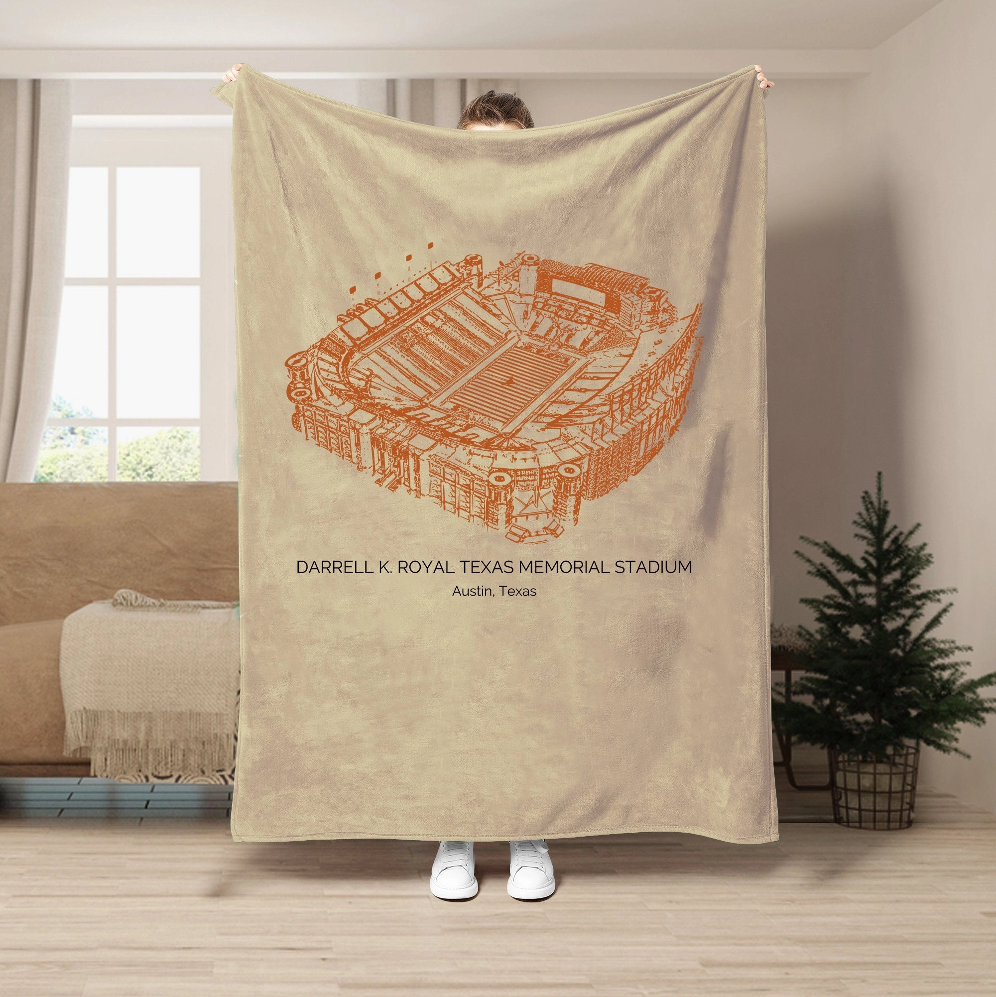 Darrell K Royal–Texas Memorial Stadium - College Football Blanket