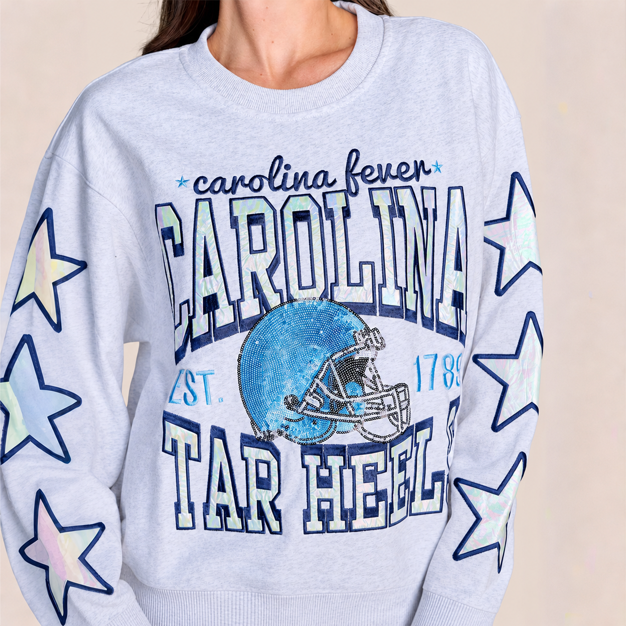 UNC - College Hometeam Heathered Crewneck