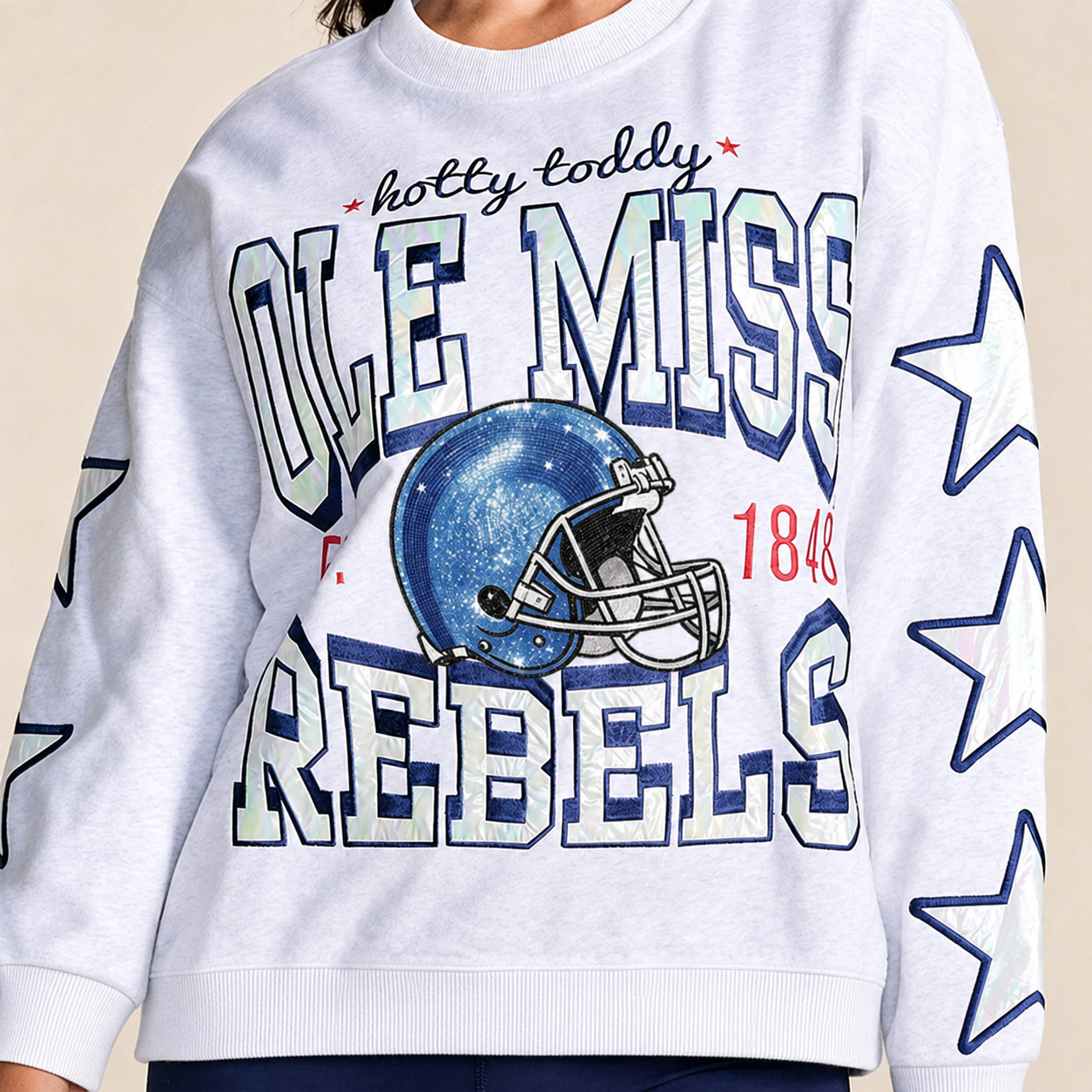 Ole Miss - College Hometeam Heathered Crewneck