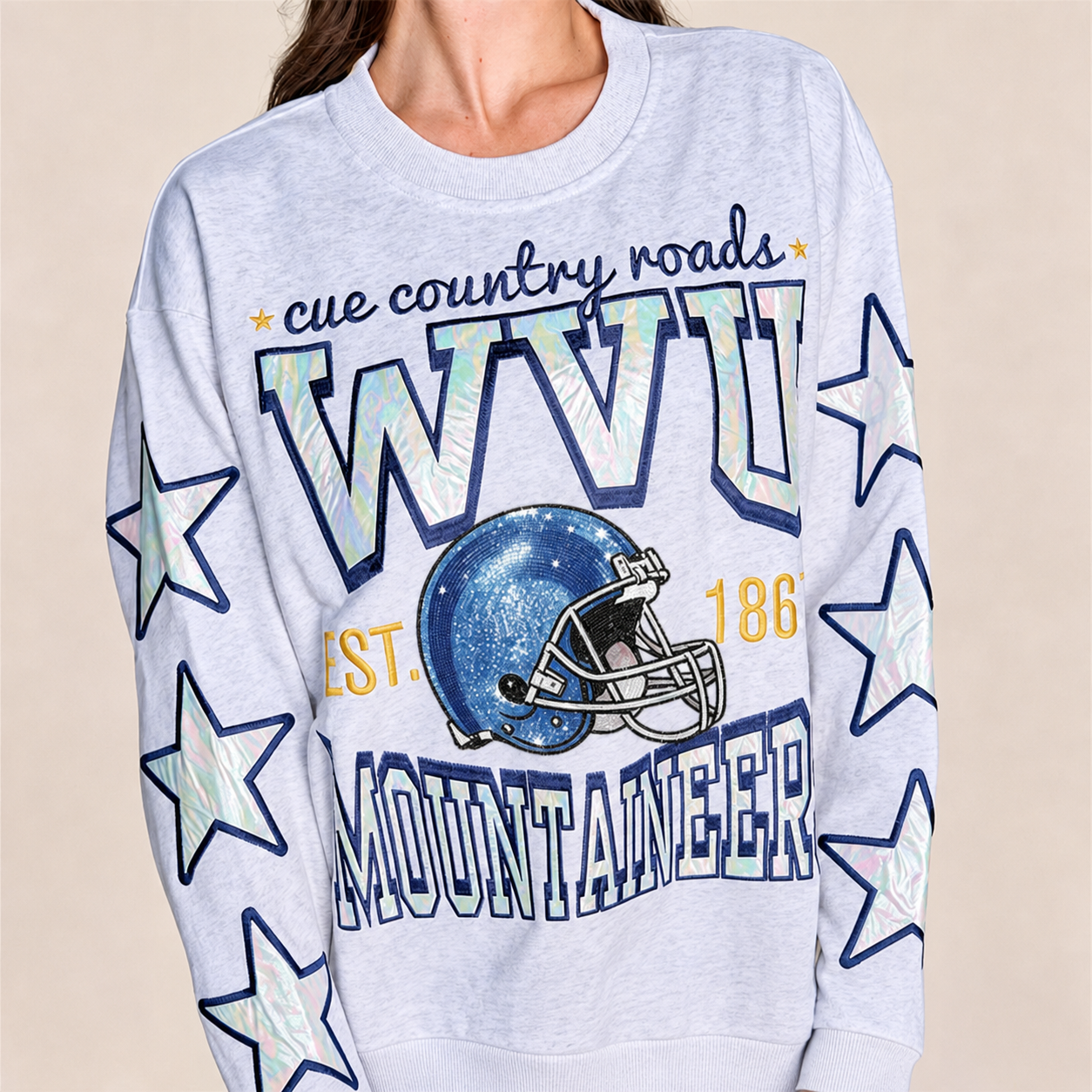 West Virginia - College Hometeam Heathered Crewneck