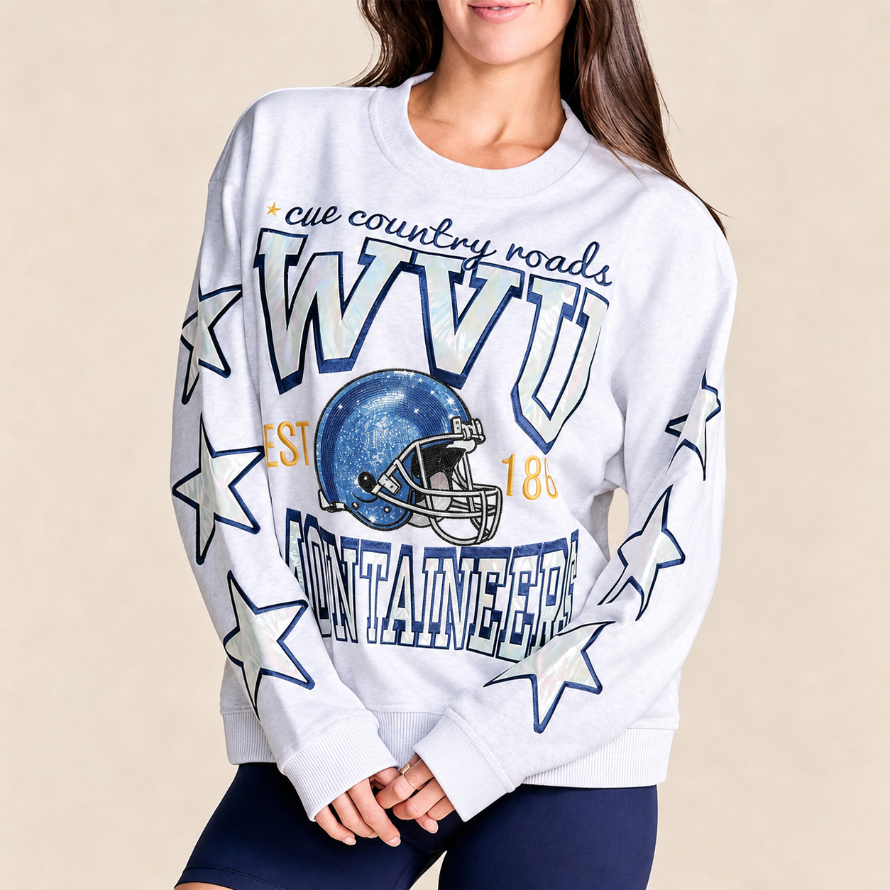 West Virginia - College Hometeam Heathered Crewneck