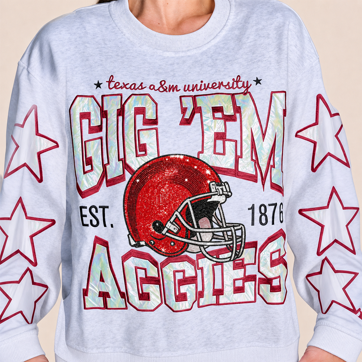 Texas A&M - College Hometeam Heathered Crewneck