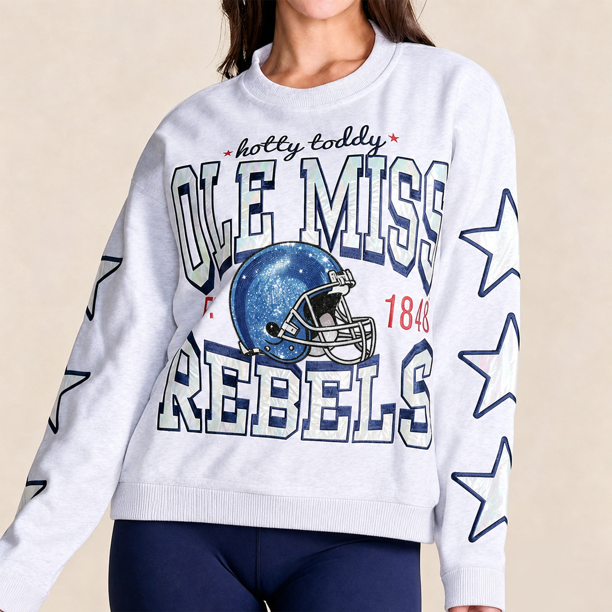 Ole Miss - College Hometeam Heathered Crewneck